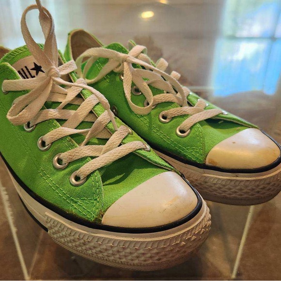 Converse All Star Shoes Sneakers Unisex  Women 7 mens 5 lime green - Picture 2 of 4